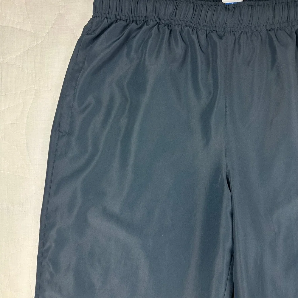 Starter Track Pants Mens L‎ Grey Windbreaker Nylon Mesh Lined Ankle Zip Athletic